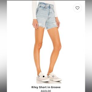 NWT AGOLDE RILEY JEAN SHORT IN GROOVE SIZE 24